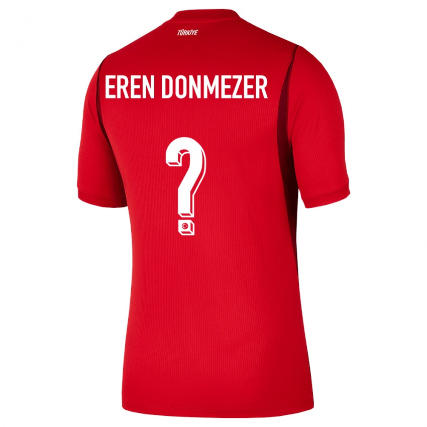 גברים טורקיה Deniz Eren Dönmezer #0 אדום בורדו ג'רזי ביתית 26-28 חולצה קצרה