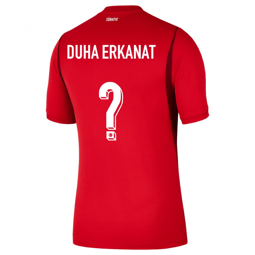גברים טורקיה Ahmet Duha Erkanat #0 אדום בורדו ג'רזי ביתית 26-28 חולצה קצרה