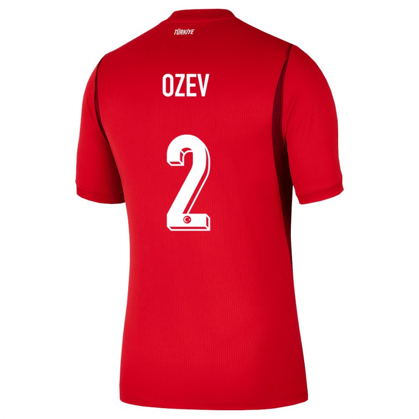 גברים טורקיה Ümran Özev #2 אדום בורדו ג'רזי ביתית 26-28 חולצה קצרה