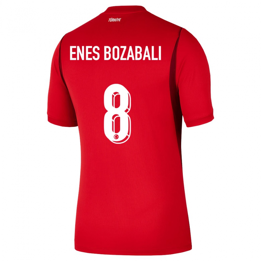 גברים טורקיה Mustafa Enes Bozabalı #8 אדום בורדו ג'רזי ביתית 26-28 חולצה קצרה