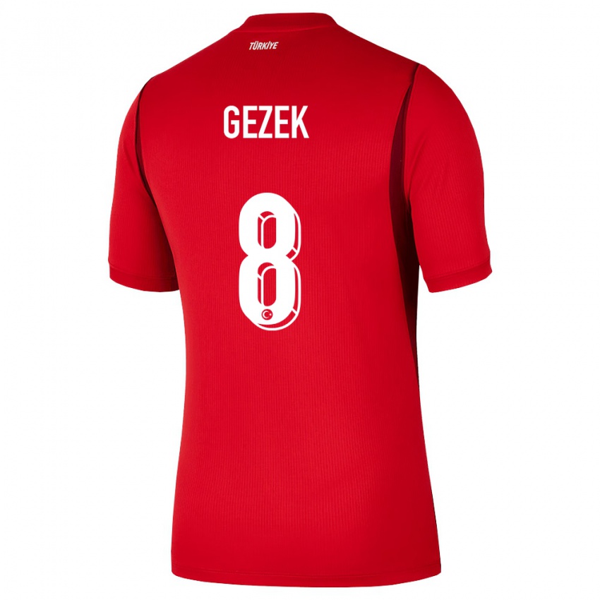 גברים טורקיה Baran Gezek #8 אדום בורדו ג'רזי ביתית 26-28 חולצה קצרה