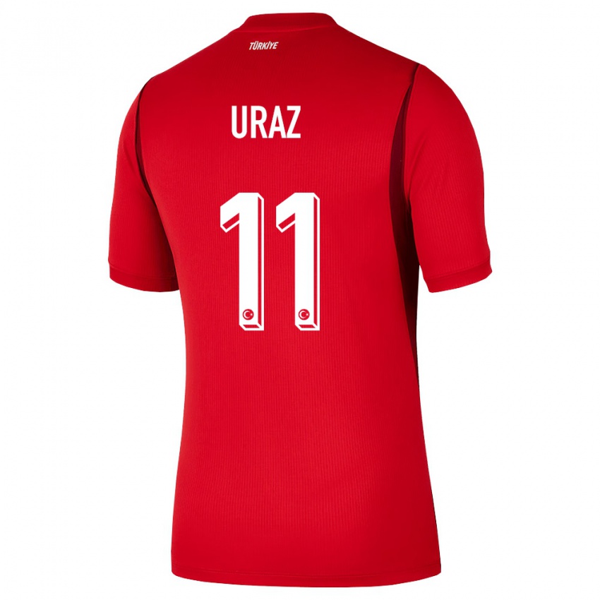 גברים טורקיה Yağmur Uraz #11 אדום בורדו ג'רזי ביתית 26-28 חולצה קצרה