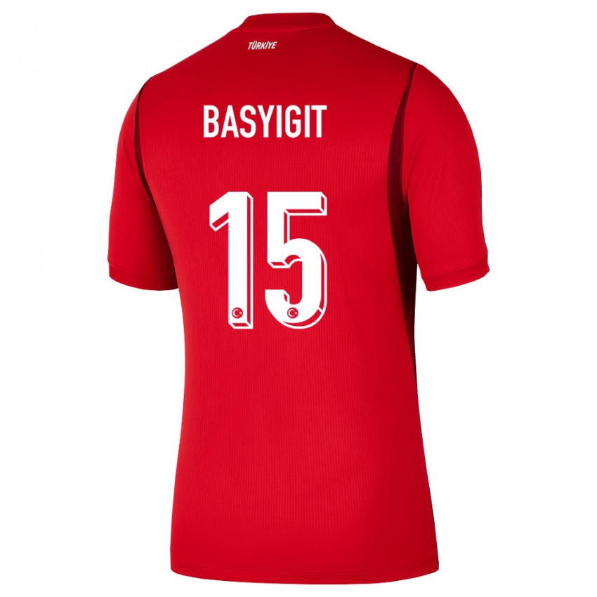 גברים טורקיה Emirhan Başyiğit #15 אדום בורדו ג'רזי ביתית 26-28 חולצה קצרה