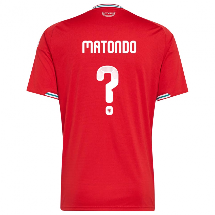 גברים ויילס ראבי מטונדו #0 אדום לבן ירוק ג'רזי ביתית 26-28 חולצה קצרה