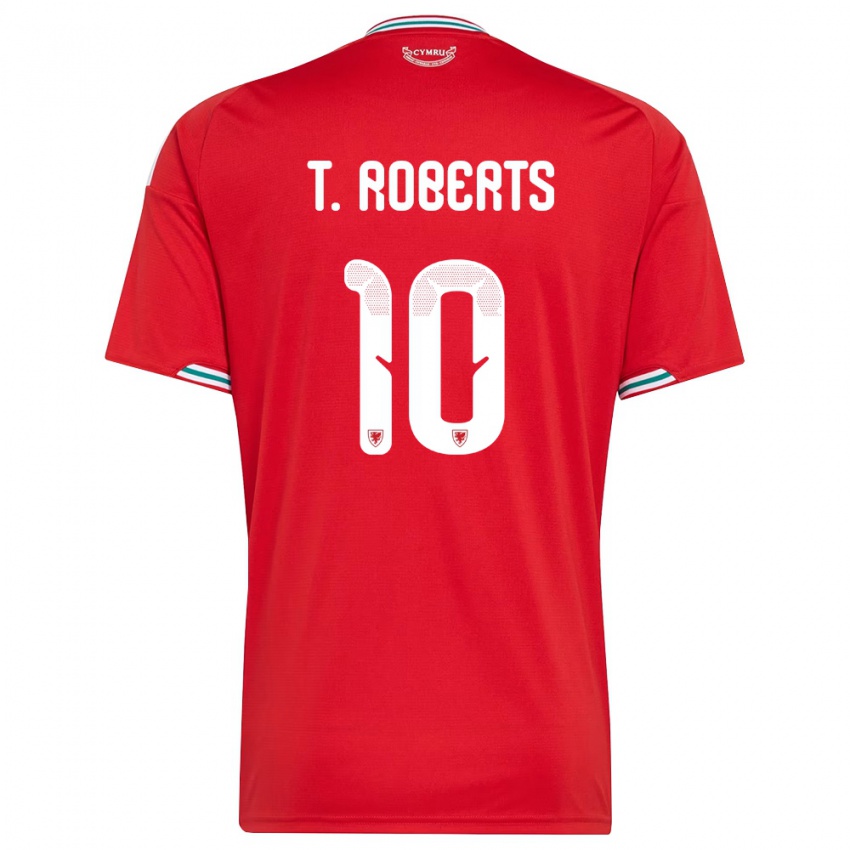 גברים ויילס גארת' בייל #10 אדום לבן ירוק ג'רזי ביתית 26-28 חולצה קצרה