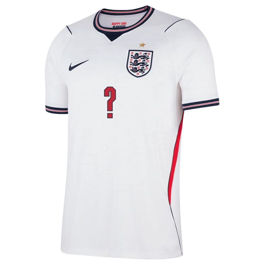 גברים אנגליה אנתוני גורדון #0 לבן כהה אדום ג'רזי ביתית 26-28 חולצה קצרה