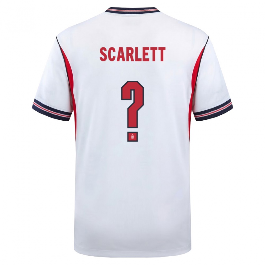 גברים אנגליה דיין סקרלט #0 לבן כהה אדום ג'רזי ביתית 26-28 חולצה קצרה