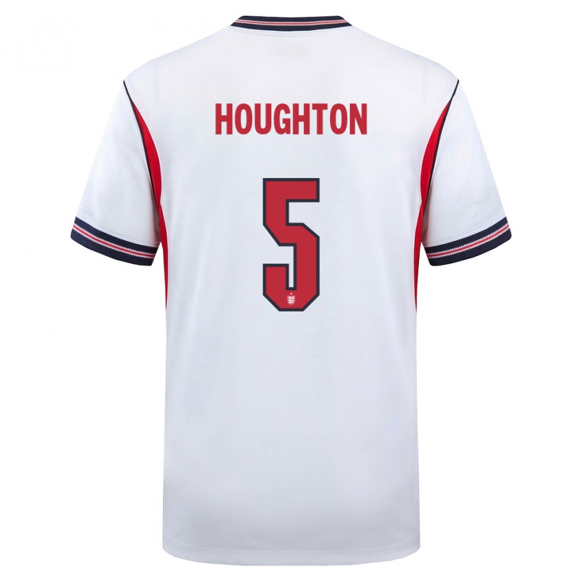 גברים אנגליה סטף הוטון #5 לבן כהה אדום ג'רזי ביתית 26-28 חולצה קצרה