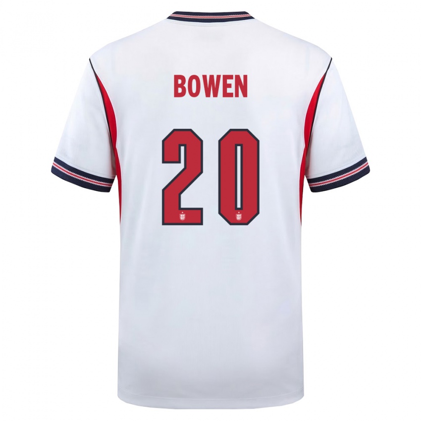 גברים אנגליה ג'רוד בואן #20 לבן כהה אדום ג'רזי ביתית 26-28 חולצה קצרה