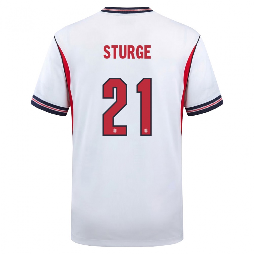 גברים אנגליה זאק סטרג' #21 לבן כהה אדום ג'רזי ביתית 26-28 חולצה קצרה