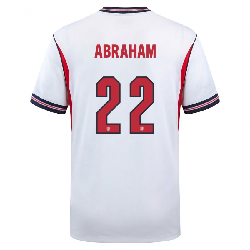 גברים אנגליה תמי אברהם #22 לבן כהה אדום ג'רזי ביתית 26-28 חולצה קצרה