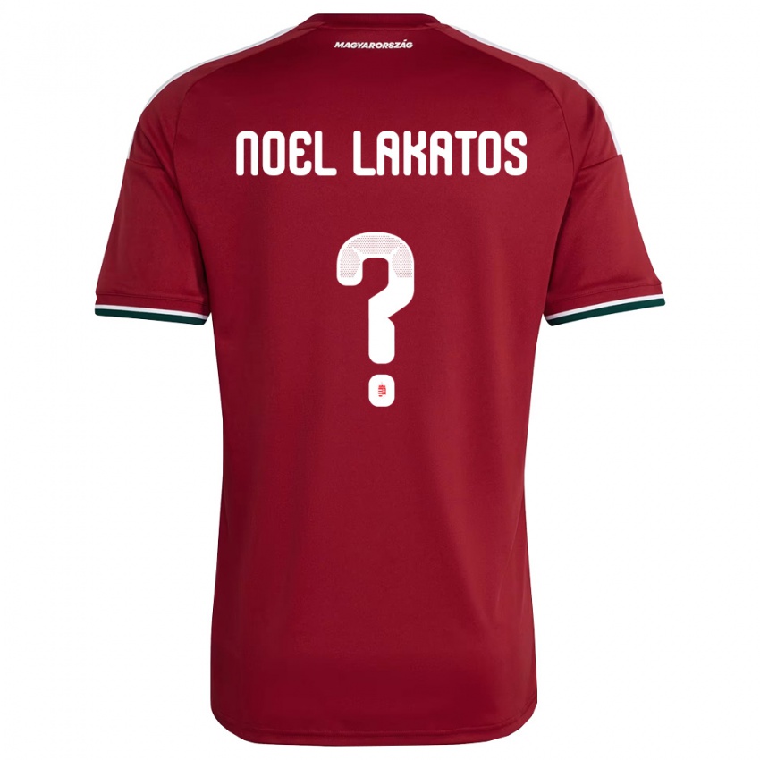 גברים הונגריה Noel Lakatos #0 אדום ירוק לבן ג'רזי ביתית 26-28 חולצה קצרה