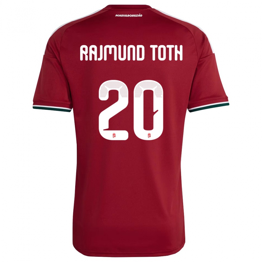 גברים הונגריה Rajmund Tóth #20 אדום ירוק לבן ג'רזי ביתית 26-28 חולצה קצרה