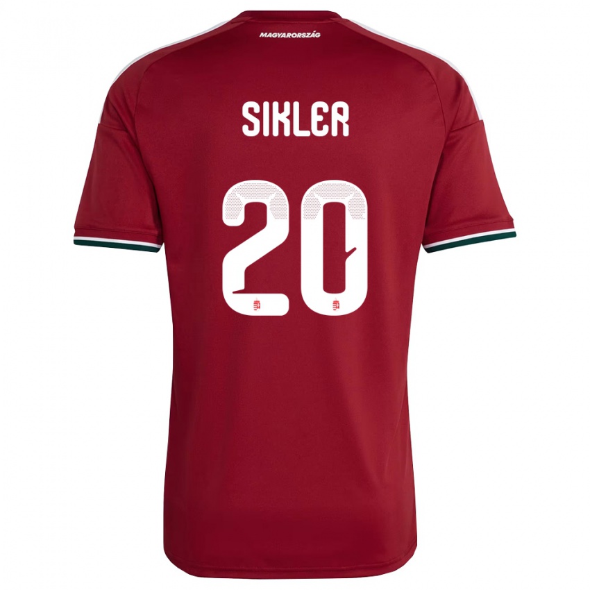 גברים הונגריה Kinga Sikler #20 אדום ירוק לבן ג'רזי ביתית 26-28 חולצה קצרה