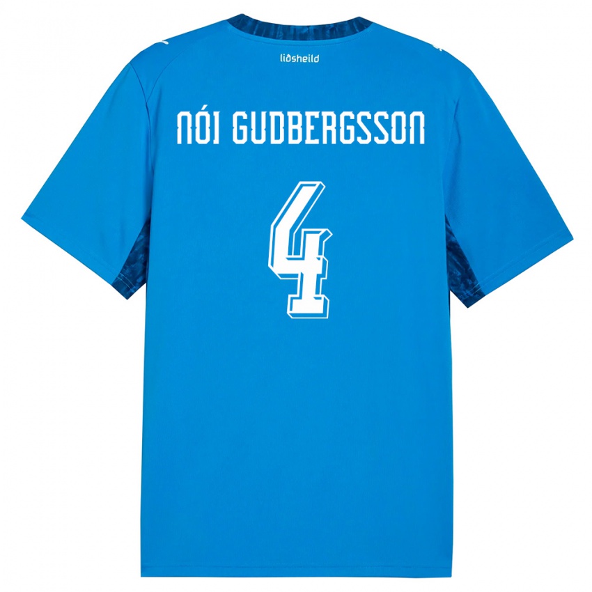 גברים אִיסלַנד Kolbeinn Nói Gudbergsson #4 כחול כהה ג'רזי ביתית 26-28 חולצה קצרה