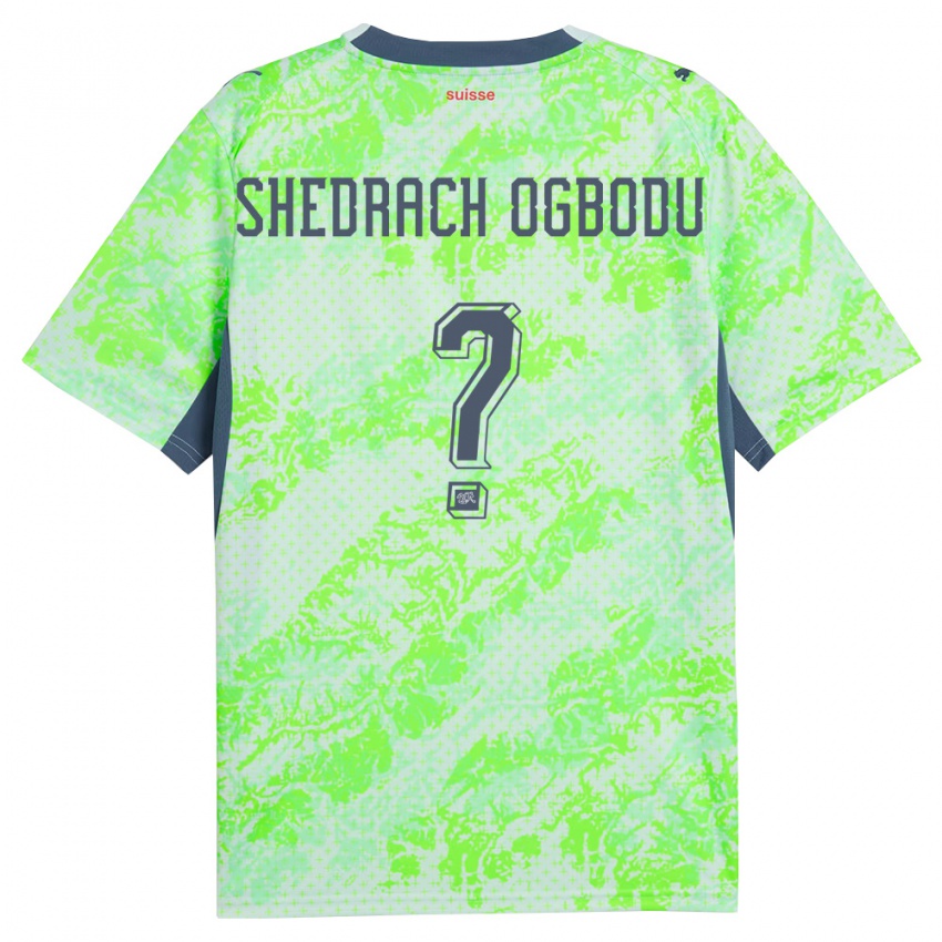 גברים שווייץ Nathaniel Shedrach Ogbodu #0 ירוק כהה הרחק ג'רזי 26-28 חולצה קצרה
