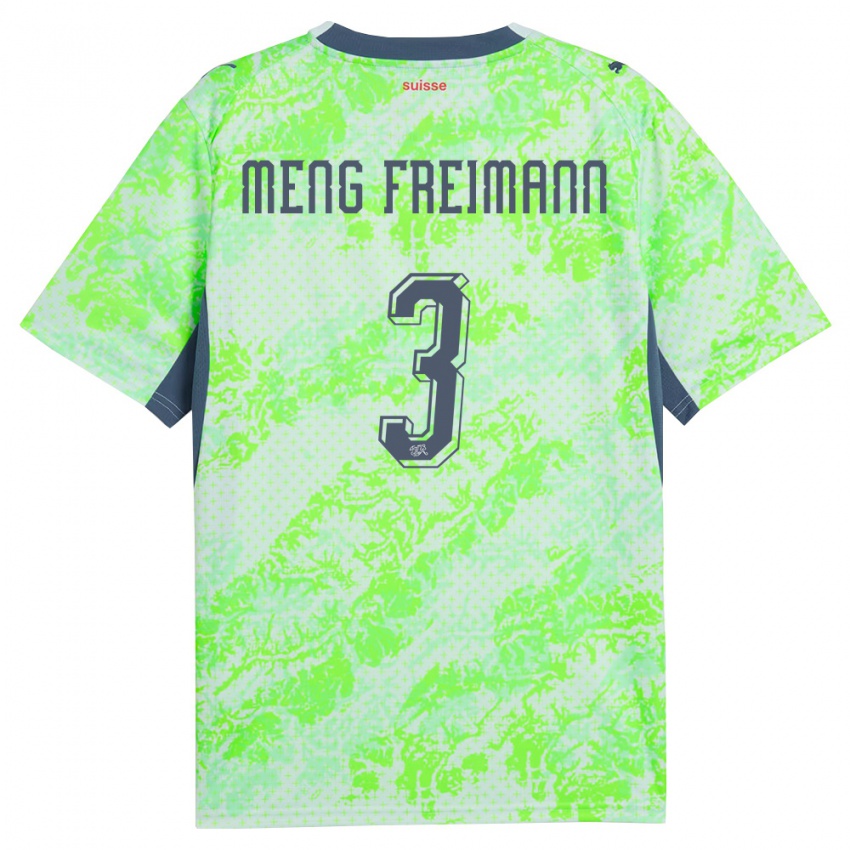 גברים שווייץ באנג מנג פריימאן #3 ירוק כהה הרחק ג'רזי 26-28 חולצה קצרה