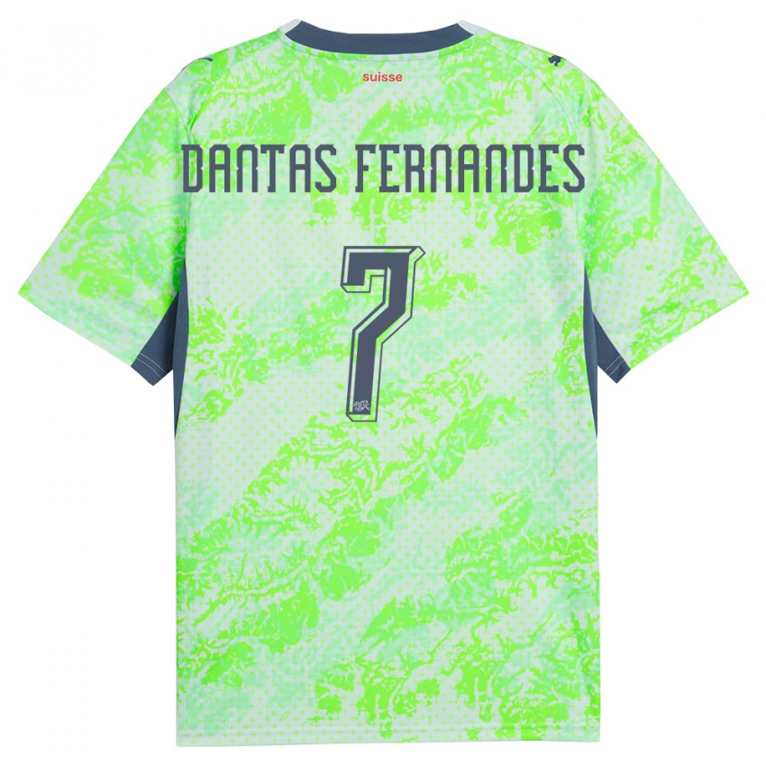 גברים שווייץ רונאלדו דנטס פרננדס #7 ירוק כהה הרחק ג'רזי 26-28 חולצה קצרה