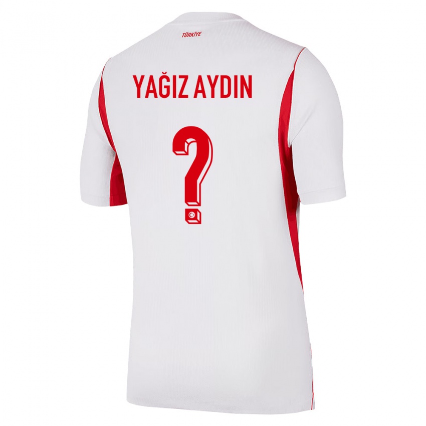 גברים טורקיה Bora Yağız Aydın #0 לבן בורדו אדום הרחק ג'רזי 26-28 חולצה קצרה