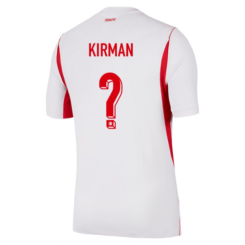 גברים טורקיה Berk Kirman #0 לבן בורדו אדום הרחק ג'רזי 26-28 חולצה קצרה