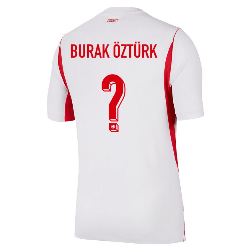 גברים טורקיה Ali Burak Öztürk #0 לבן בורדו אדום הרחק ג'רזי 26-28 חולצה קצרה