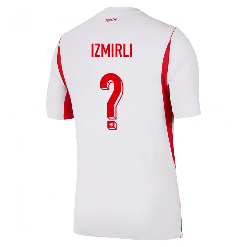 גברים טורקיה Ege İzmirli #0 לבן בורדו אדום הרחק ג'רזי 26-28 חולצה קצרה