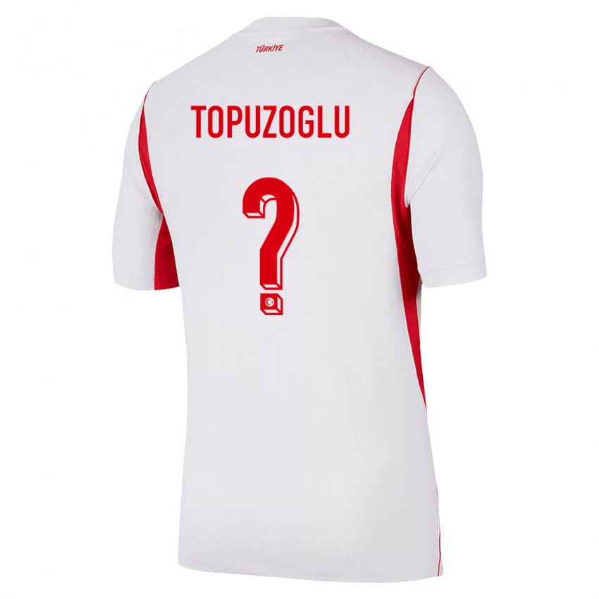 גברים טורקיה Berna Topuzoğlu #0 לבן בורדו אדום הרחק ג'רזי 26-28 חולצה קצרה