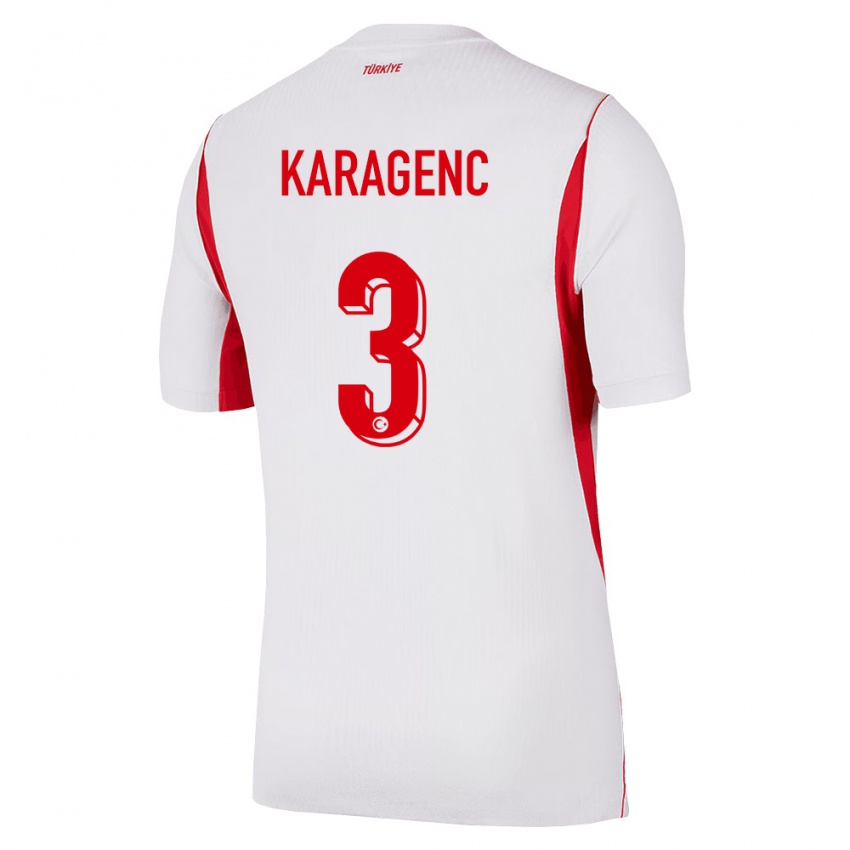גברים טורקיה Didem Karagenç #3 לבן בורדו אדום הרחק ג'רזי 26-28 חולצה קצרה