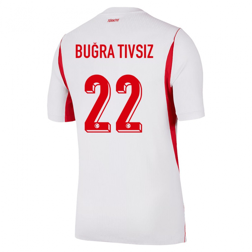 גברים טורקיה Ensar Buğra Tivsiz #22 לבן בורדו אדום הרחק ג'רזי 26-28 חולצה קצרה