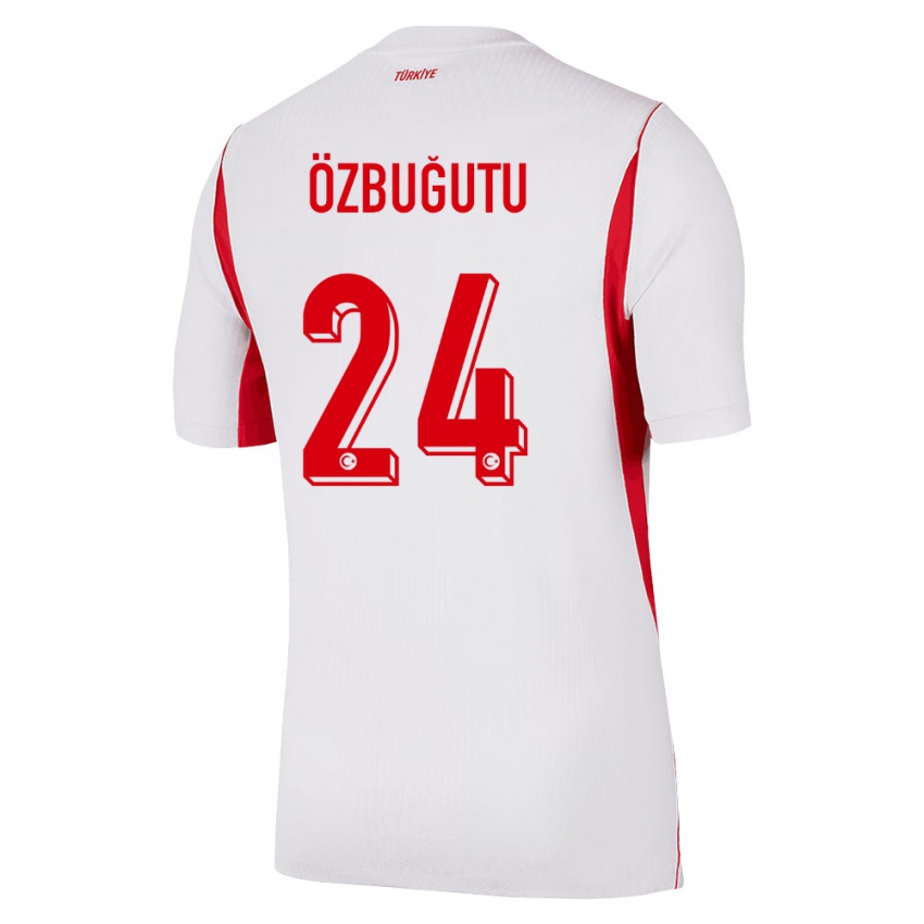 גברים טורקיה Ayaz Özbuğutu #24 לבן בורדו אדום הרחק ג'רזי 26-28 חולצה קצרה