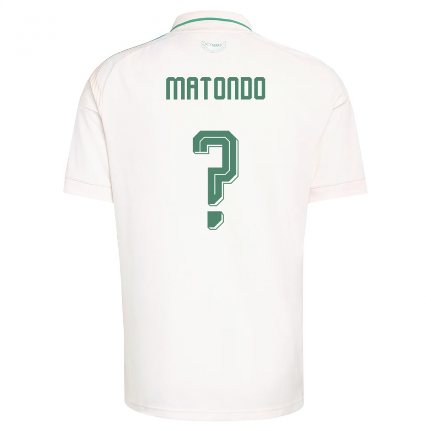 גברים ויילס ראבי מטונדו #0 לבן חום ירוק הרחק ג'רזי 26-28 חולצה קצרה