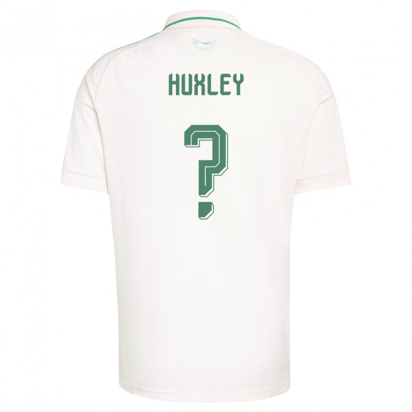 גברים ויילס Leon Huxley #0 לבן חום ירוק הרחק ג'רזי 26-28 חולצה קצרה