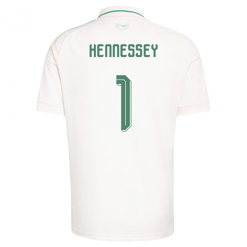 גברים ויילס ויין הנסי #1 לבן חום ירוק הרחק ג'רזי 26-28 חולצה קצרה