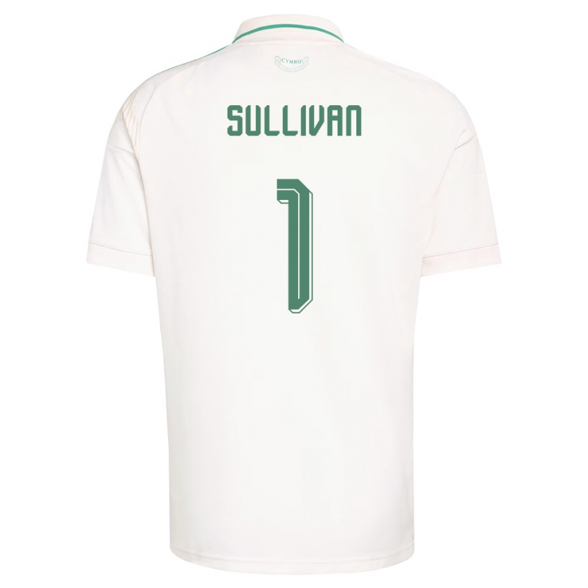 גברים ויילס לורה אוסליבן #1 לבן חום ירוק הרחק ג'רזי 26-28 חולצה קצרה