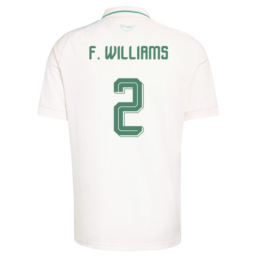 גברים ויילס Fabian Williams #2 לבן חום ירוק הרחק ג'רזי 26-28 חולצה קצרה