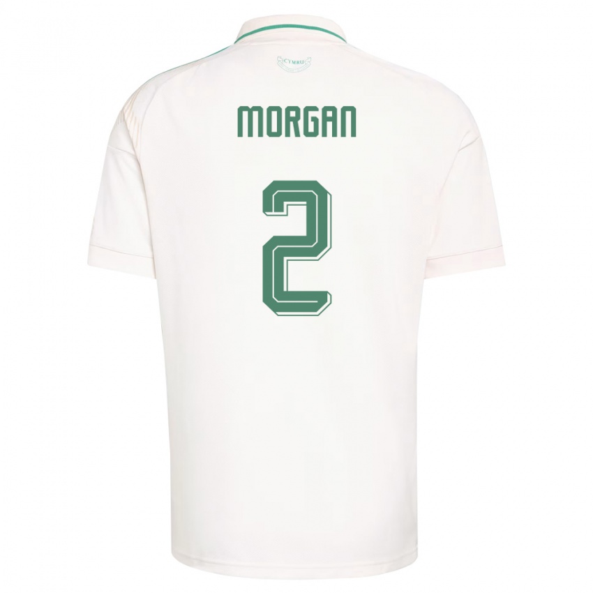 גברים ויילס פיון מורגן #2 לבן חום ירוק הרחק ג'רזי 26-28 חולצה קצרה