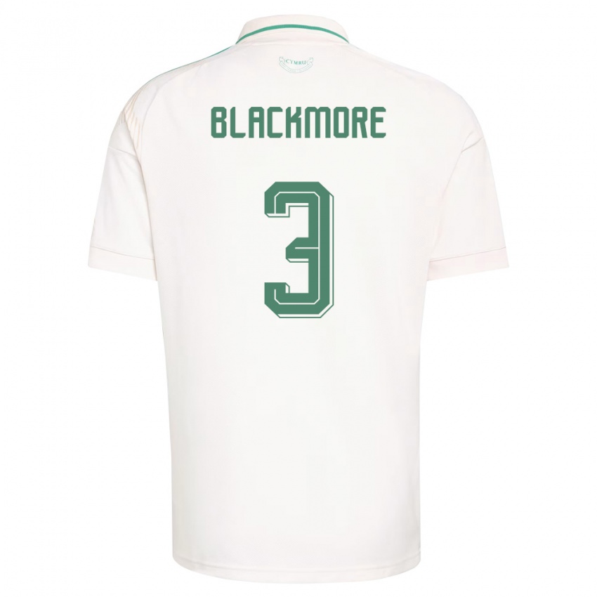 גברים ויילס Jameson Blackmore #3 לבן חום ירוק הרחק ג'רזי 26-28 חולצה קצרה