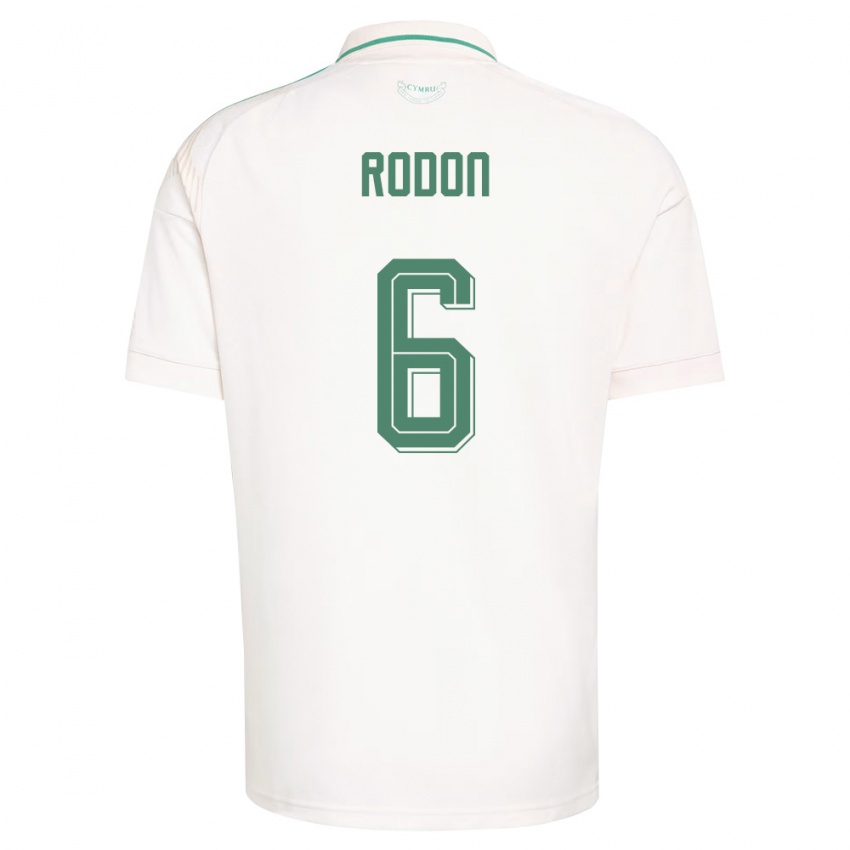 גברים ויילס ג'ו רודון #6 לבן חום ירוק הרחק ג'רזי 26-28 חולצה קצרה