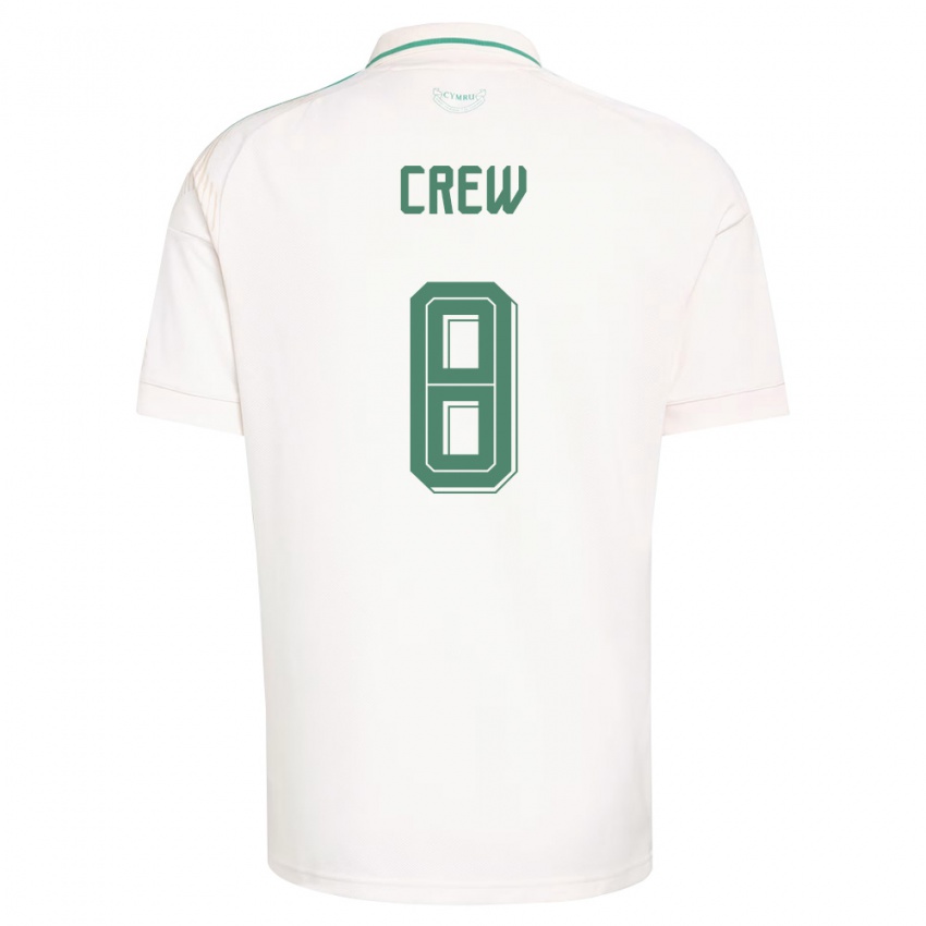 גברים ויילס צ׳ארלי קרואו #8 לבן חום ירוק הרחק ג'רזי 26-28 חולצה קצרה