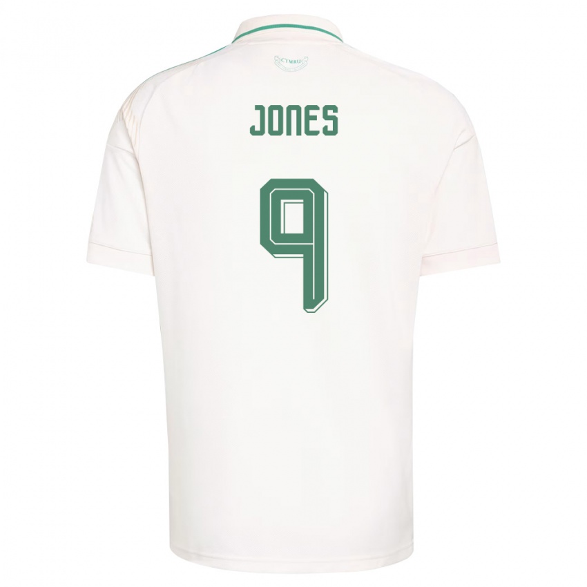גברים ויילס Sam Jones #9 לבן חום ירוק הרחק ג'רזי 26-28 חולצה קצרה
