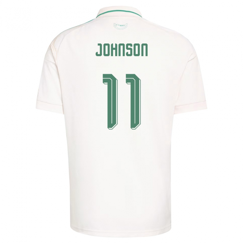 גברים ויילס ברנן ג'ונסון #11 לבן חום ירוק הרחק ג'רזי 26-28 חולצה קצרה