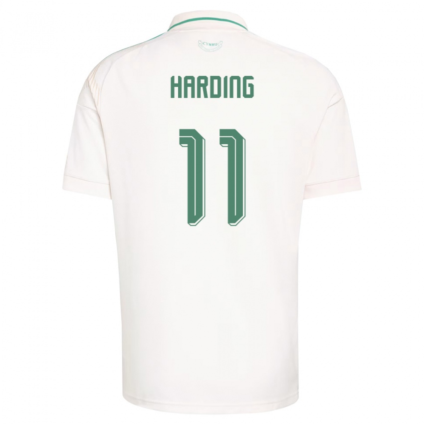 גברים ויילס נטשה הרדינג #11 לבן חום ירוק הרחק ג'רזי 26-28 חולצה קצרה