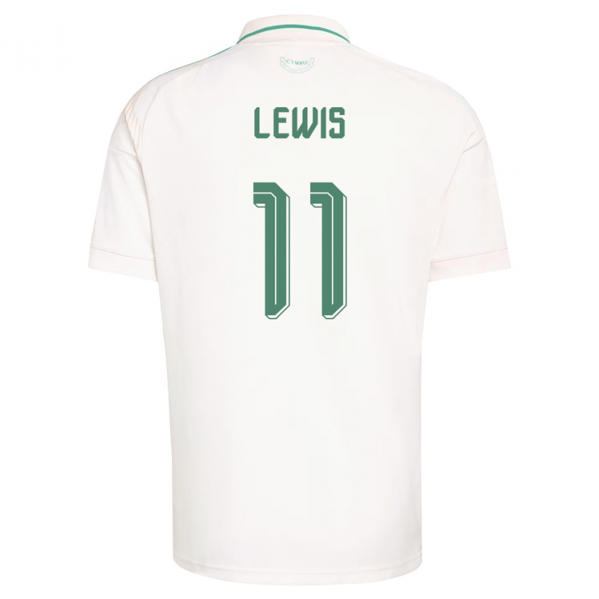 גברים ויילס סאני לואיס #11 לבן חום ירוק הרחק ג'רזי 26-28 חולצה קצרה