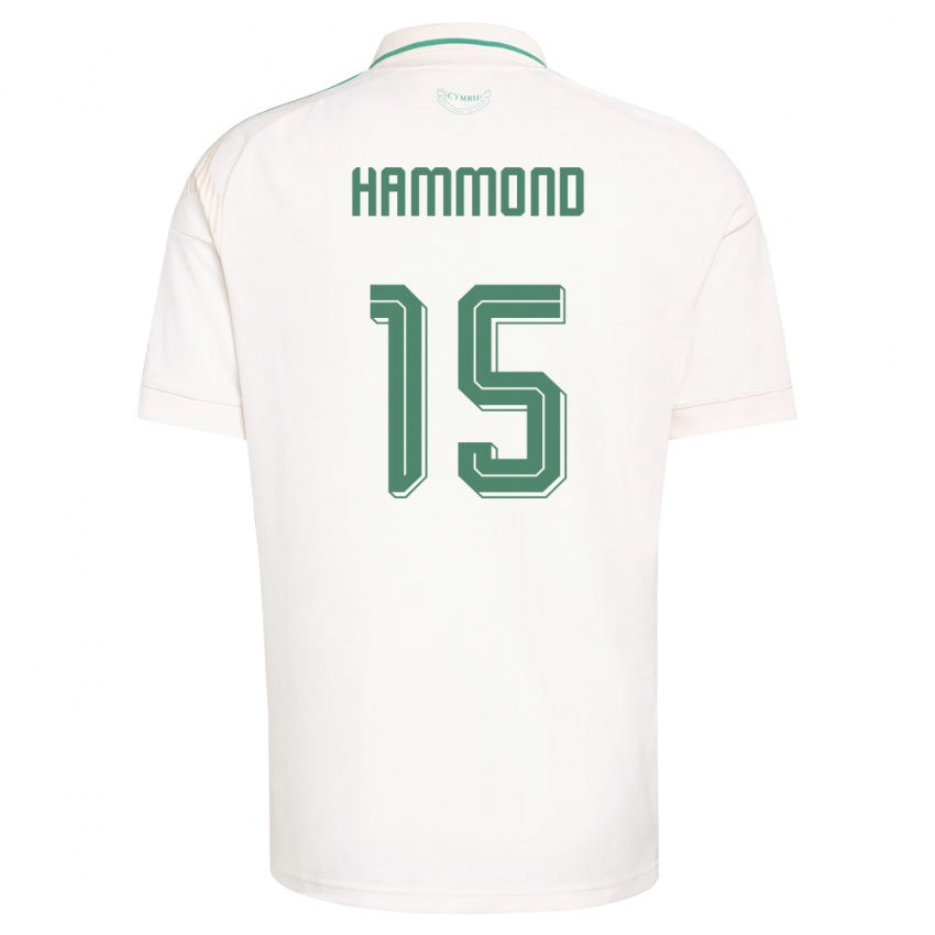 גברים ויילס בן האמונד #15 לבן חום ירוק הרחק ג'רזי 26-28 חולצה קצרה