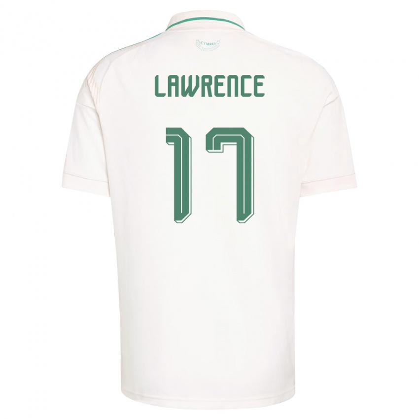 גברים ויילס נדיה לורנס #17 לבן חום ירוק הרחק ג'רזי 26-28 חולצה קצרה