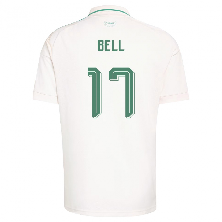 גברים ויילס זאק בל #17 לבן חום ירוק הרחק ג'רזי 26-28 חולצה קצרה