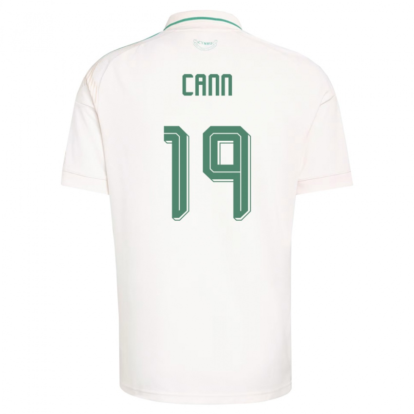 גברים ויילס Ethan Cann #19 לבן חום ירוק הרחק ג'רזי 26-28 חולצה קצרה