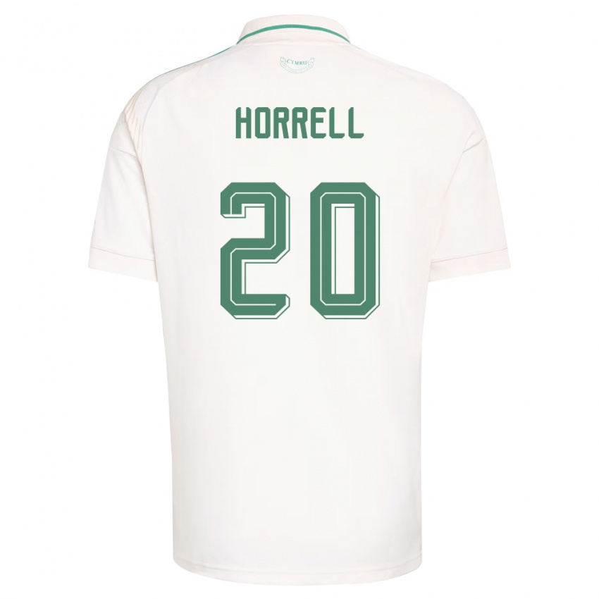 גברים ויילס גרייס הורל #20 לבן חום ירוק הרחק ג'רזי 26-28 חולצה קצרה