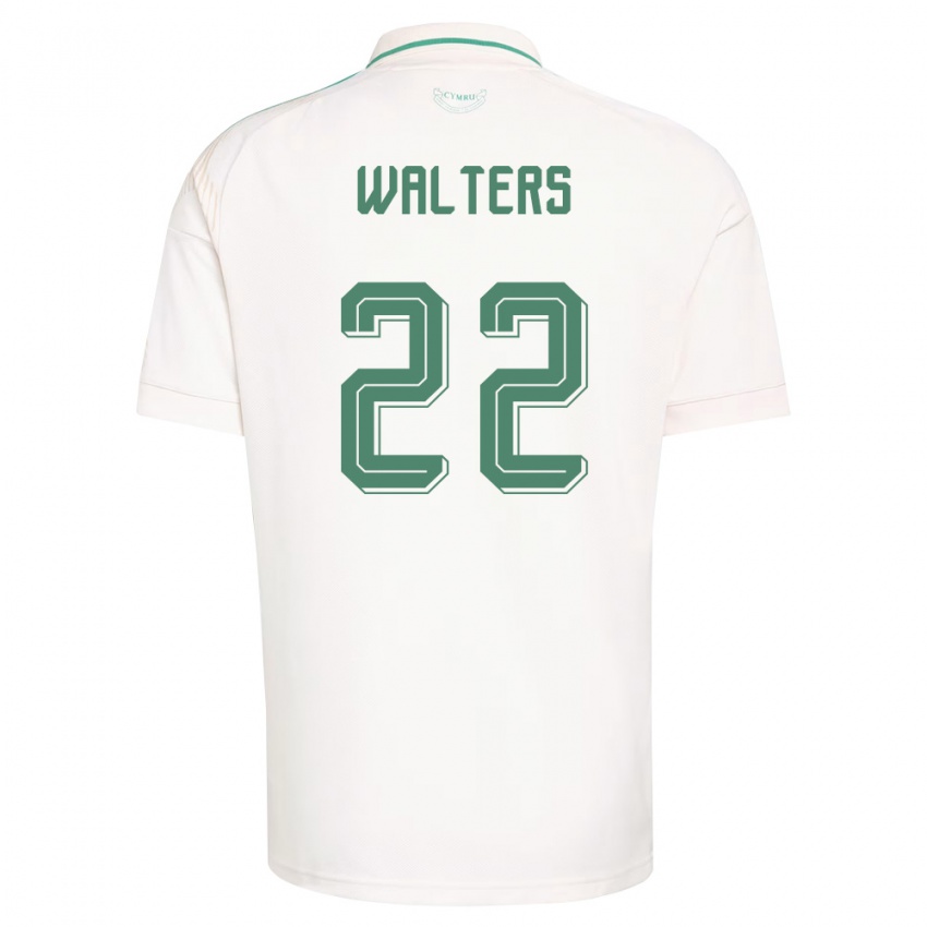 גברים ויילס ג׳ורג׳יה וולטרס #22 לבן חום ירוק הרחק ג'רזי 26-28 חולצה קצרה