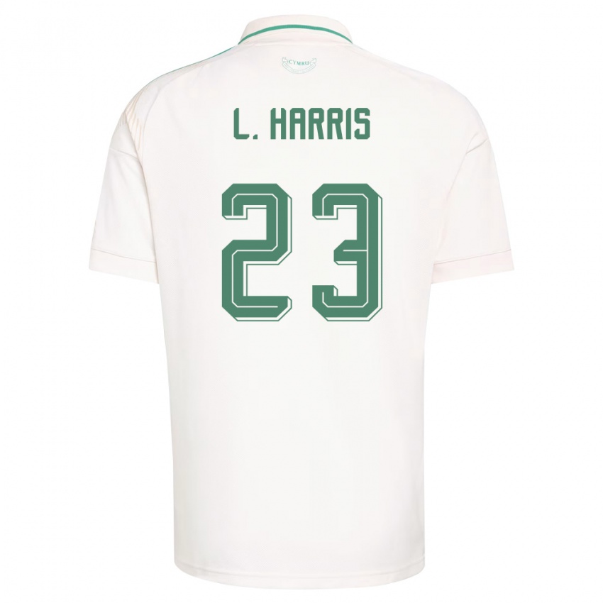 גברים ויילס לוק האריס #23 לבן חום ירוק הרחק ג'רזי 26-28 חולצה קצרה